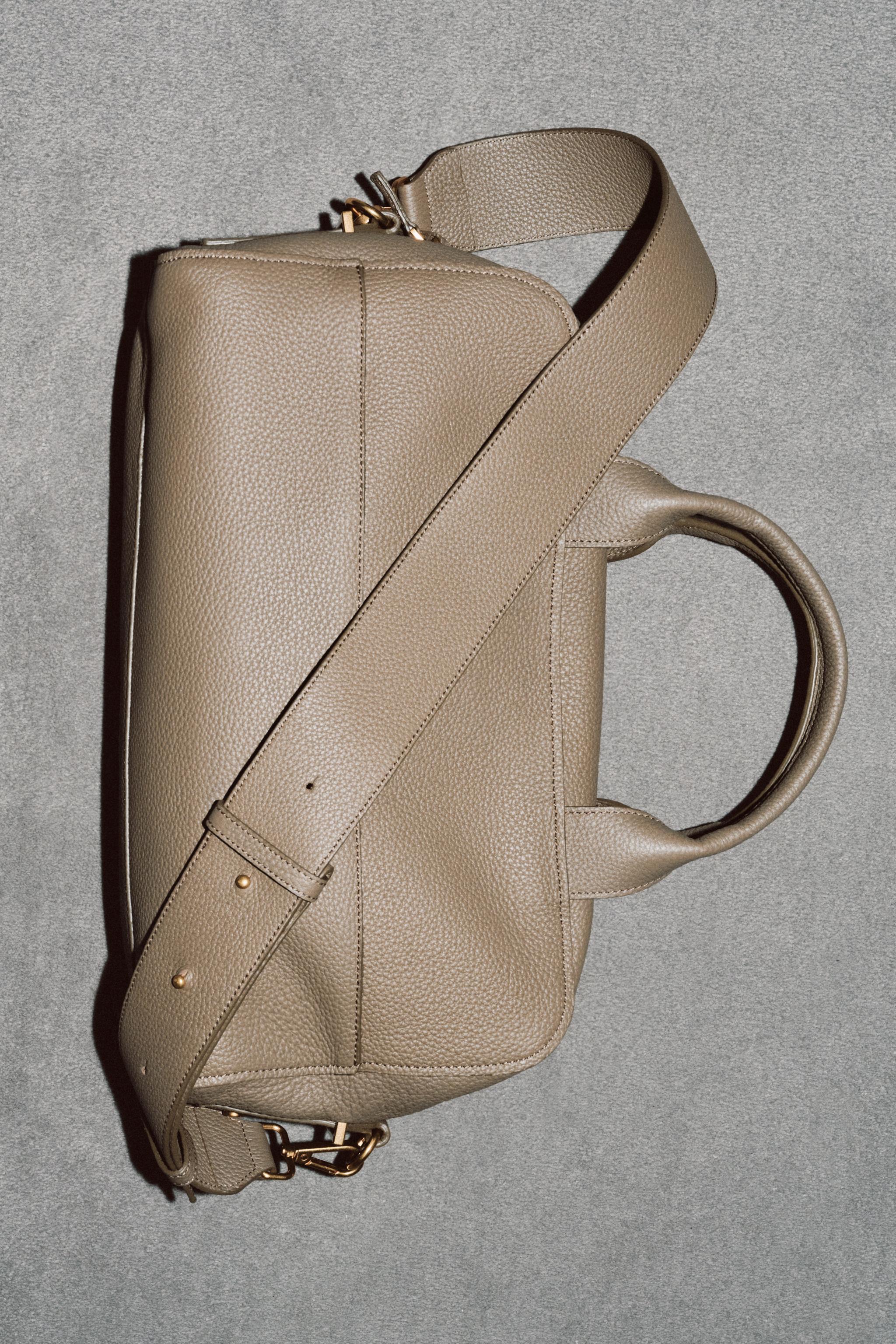 EXTENDED LEATHER BOWLING BAG